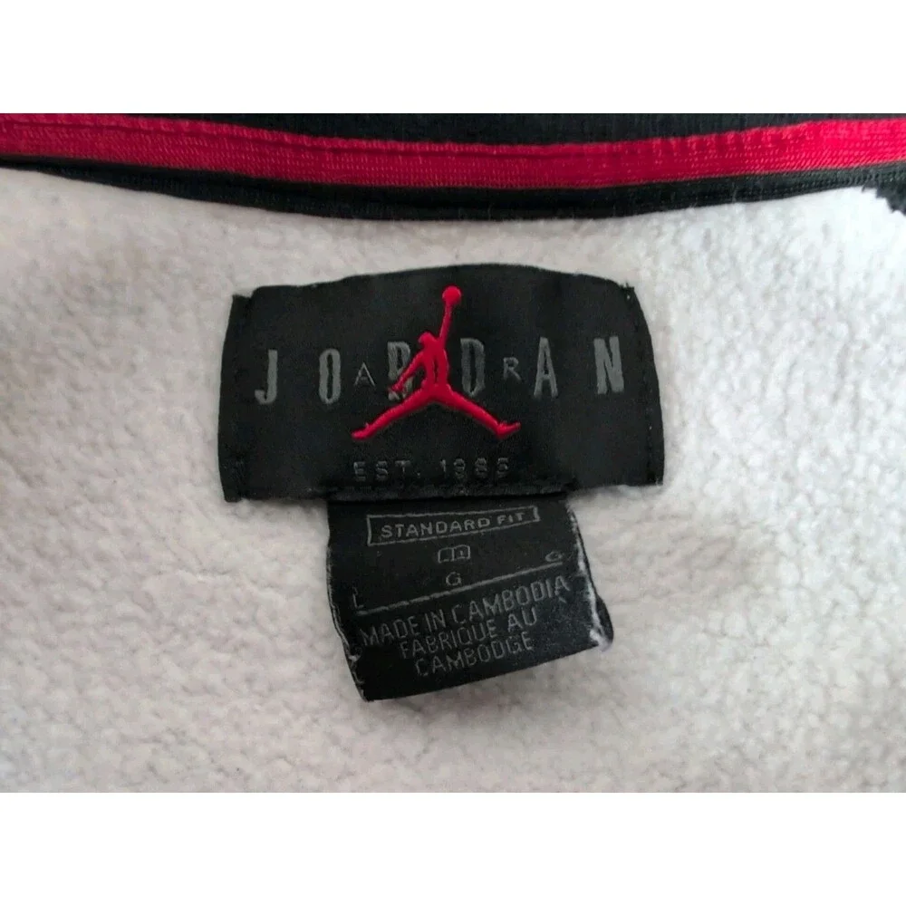 Nike Air Jordan Jumpman Crew Neck Sweatshirt White Black Men's Size Large